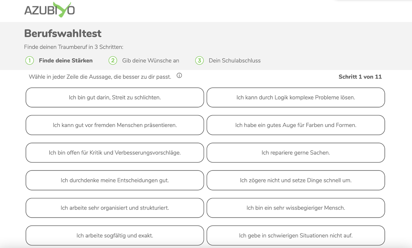 Berufswahltest: Kostenloser Berufstest Mit Eignung | Azubiyo